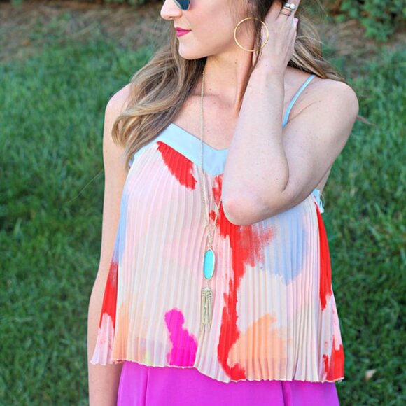 1. State Tops - 1. State Watercolor Camisole Top